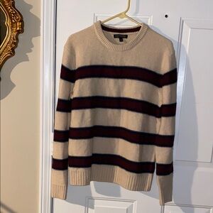 Banana Republic Cream and Blue Crewneck Sweater